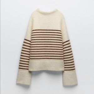 Zara Limited Edition Alpaca Wool Striped Sweater